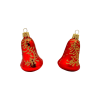 Exklusives 40er Christbaumschmuck Set in Bordeaux-Rot und Eislack-Gold bemalt , mundgeblasen und lie_3-559-637-638-639-655